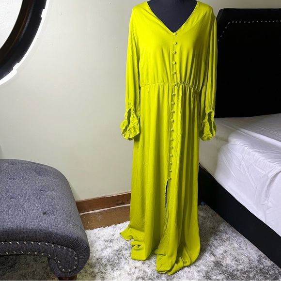 ELOQUII maxi dress  button  16 NWOT - Picture 2 of 9